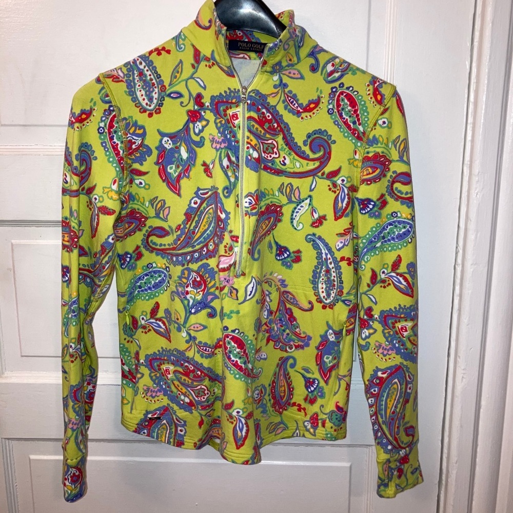 🏌️‍♀️ RARE Polo Golf Paisley Half Zip Pullover‍